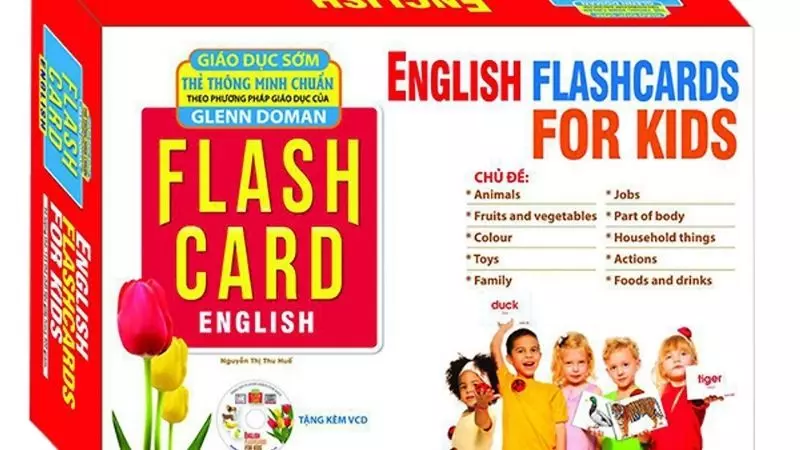 Flashcard tiếng Anh cho bé theo phương pháp Glenn Doman.