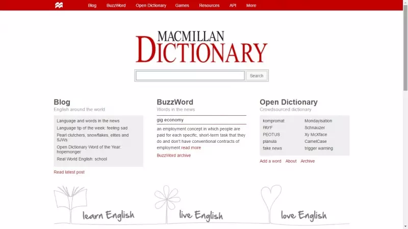 Macmillan Dictionary cung cấp các từ vựng rõ ràng, dễ hiểu