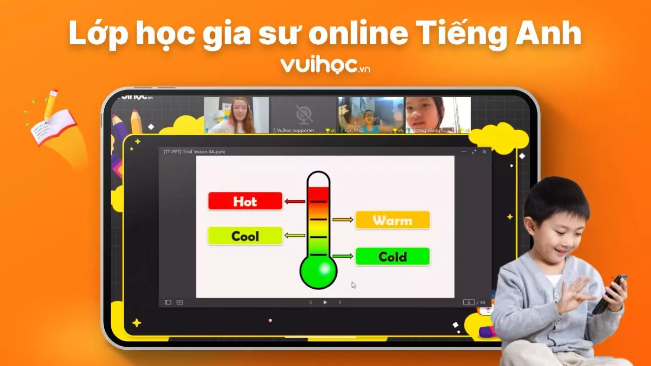 Khóa học tiếng Anh online 1 kèm 1 cho học sinh tiểu học tại VUIHOC