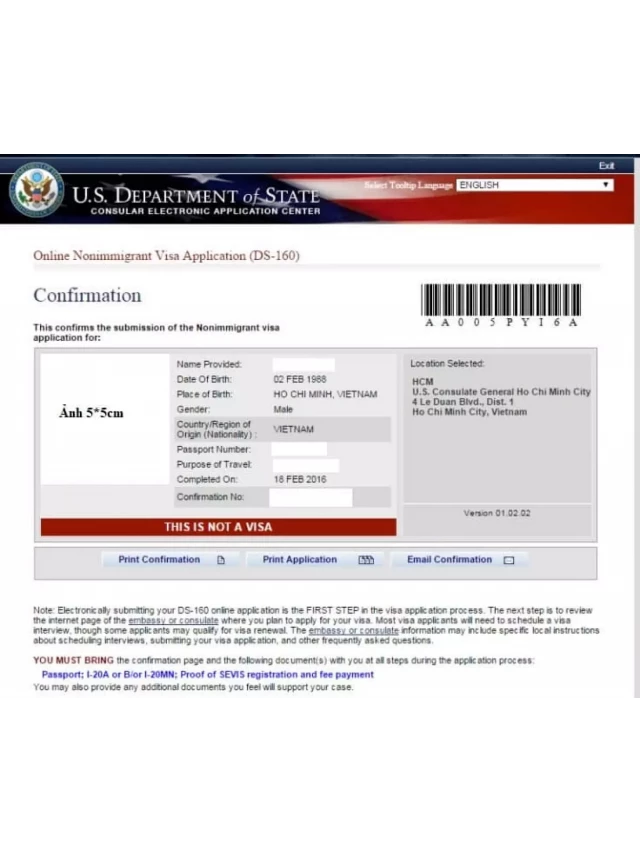   Hướng dẫn các bước điền đơn DS-160 để xin visa du học Mỹ quan trọng